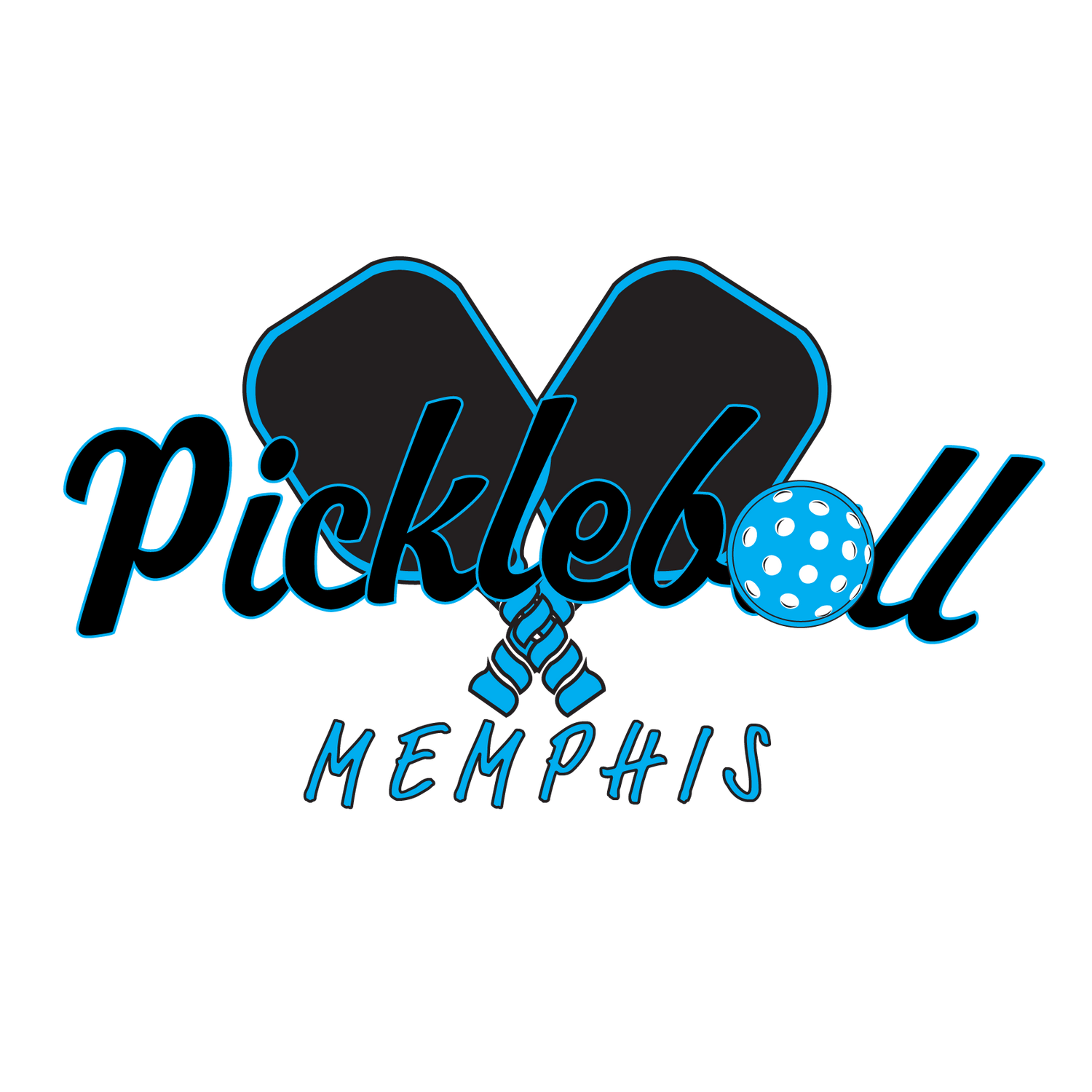 Pickleball Memphis Cursive T-Shirt